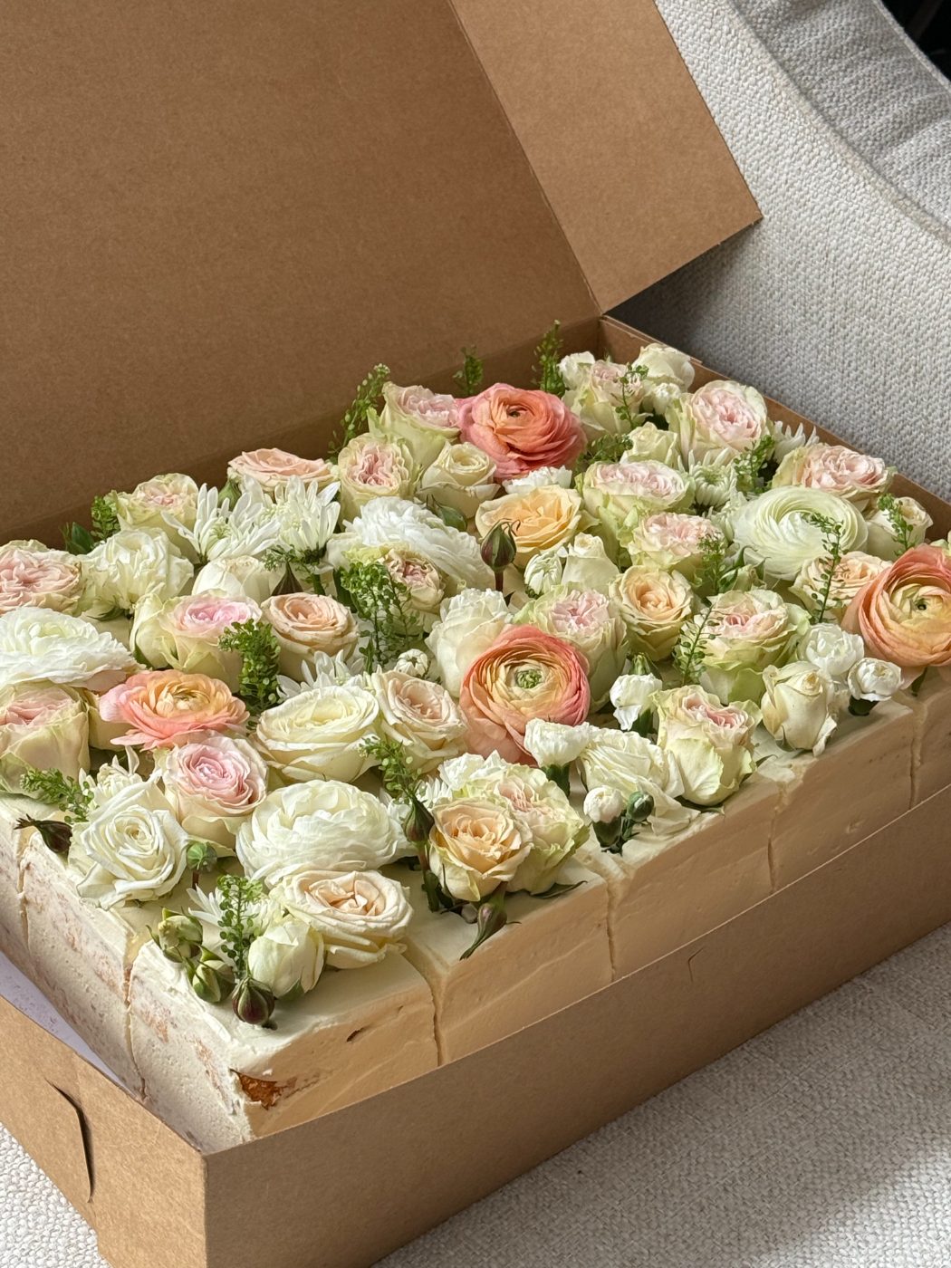 Floral sheet cake